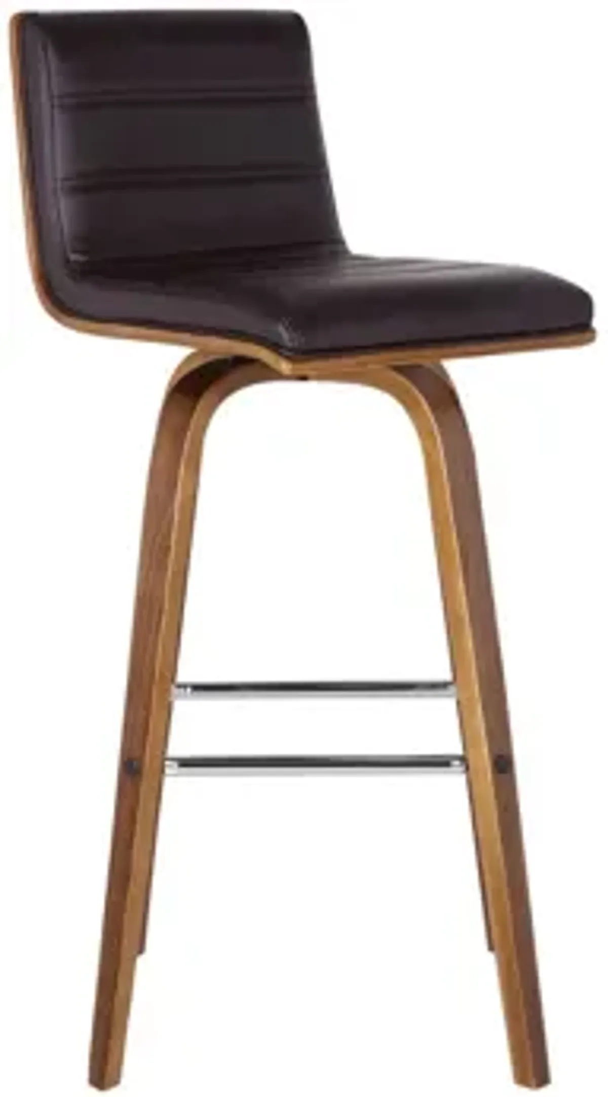 Vienna Swivel Counter Stool in Brown / Walnut / Chrome by Armen Living