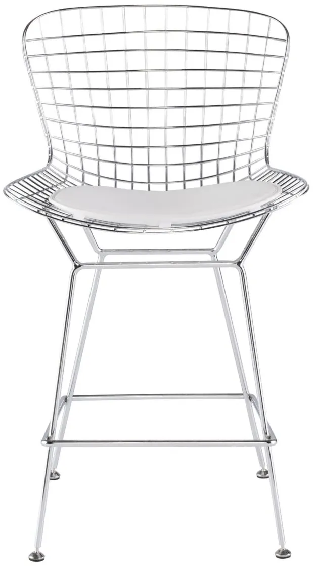 Wireback Counter Stool in WHITE by Nuevo