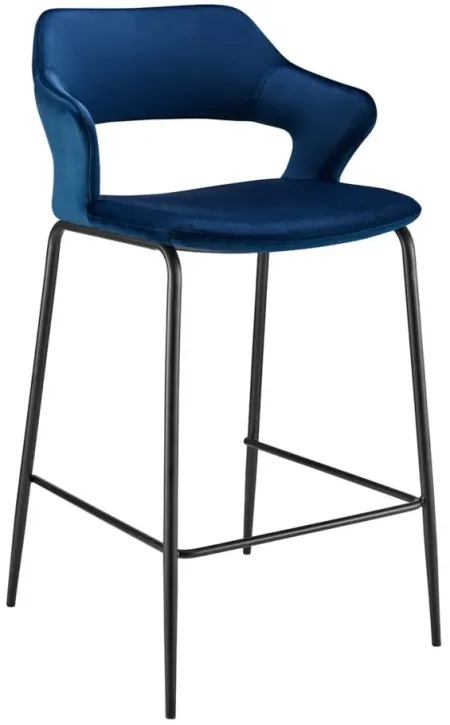 Vidar Counter Stool in Blue by EuroStyle