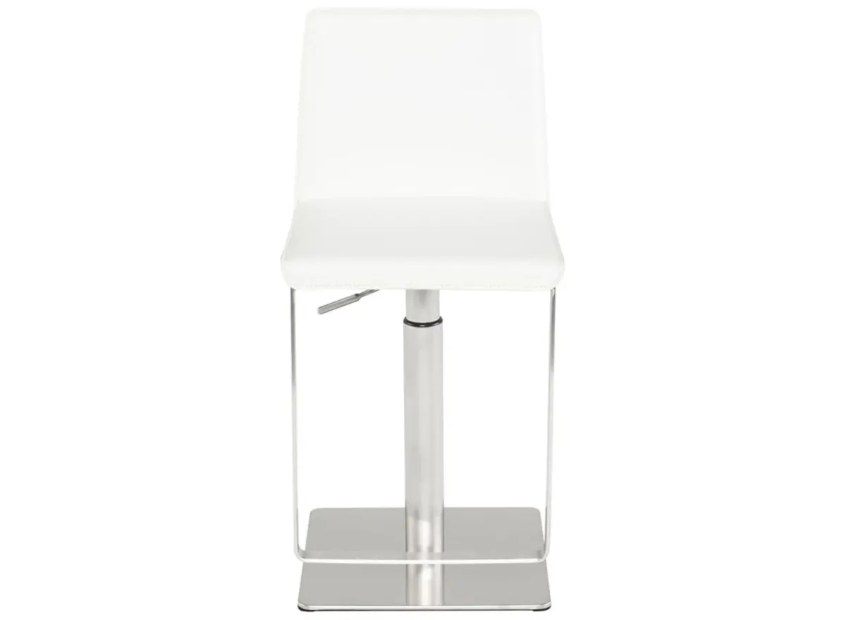 Kailee Adjustable Stool in WHITE by Nuevo