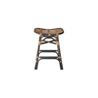 Damara Rattan Counter Stool in Black by New Pacific Direct