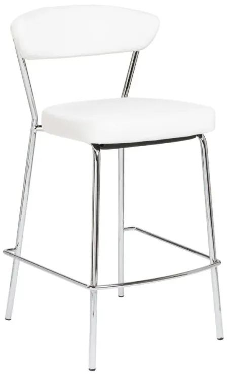 Draco Counter Stool (2 PC.) in White by EuroStyle