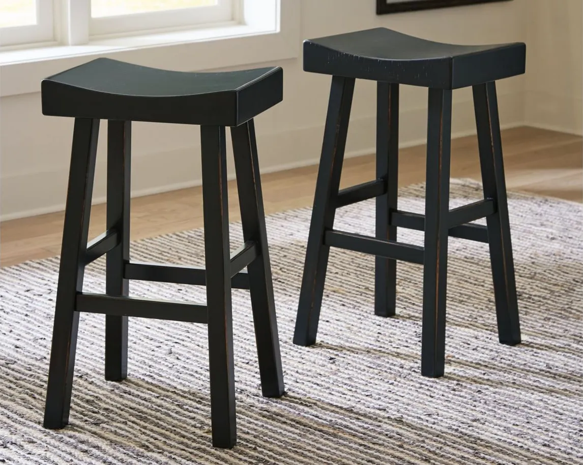 Glosco Bar Stool - Set of 2 in Black by Ashley Express