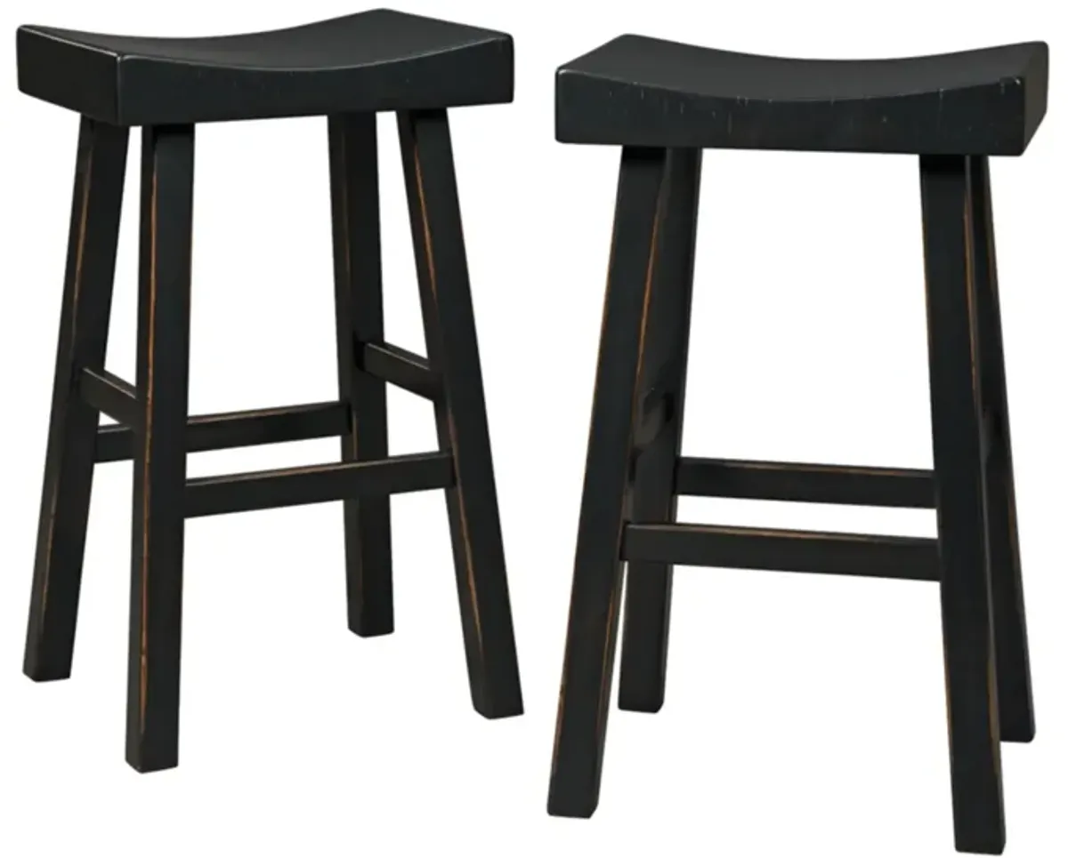 Glosco Bar Stool - Set of 2 in Black by Ashley Express