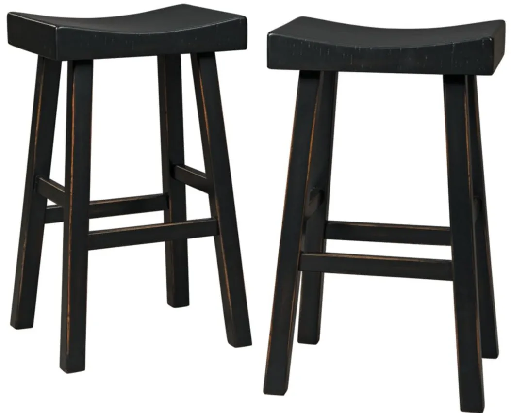 Glosco Bar Stool - Set of 2 in Black by Ashley Express