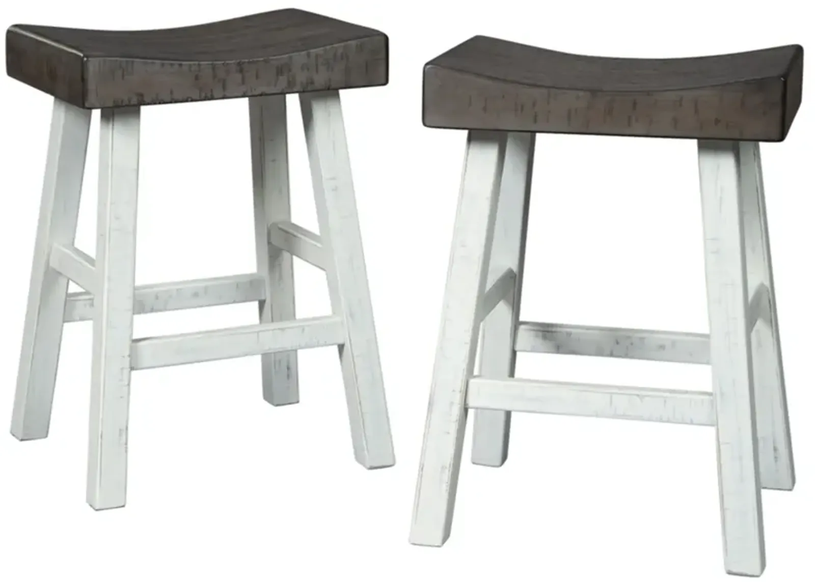 Glosco Counter Stool - Set of 2 in Gray/Antique White by Ashley Express