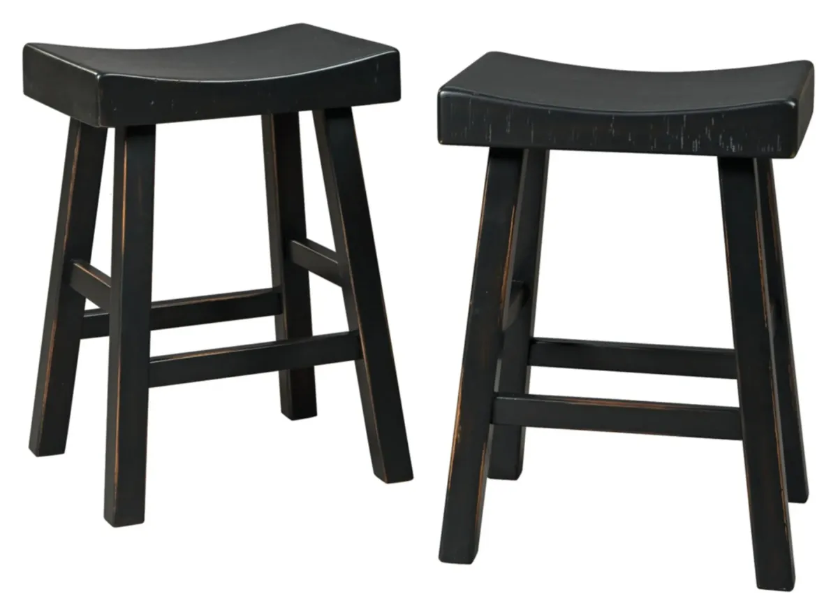 Glosco Counter Stool - Set of 2 in Black by Ashley Express