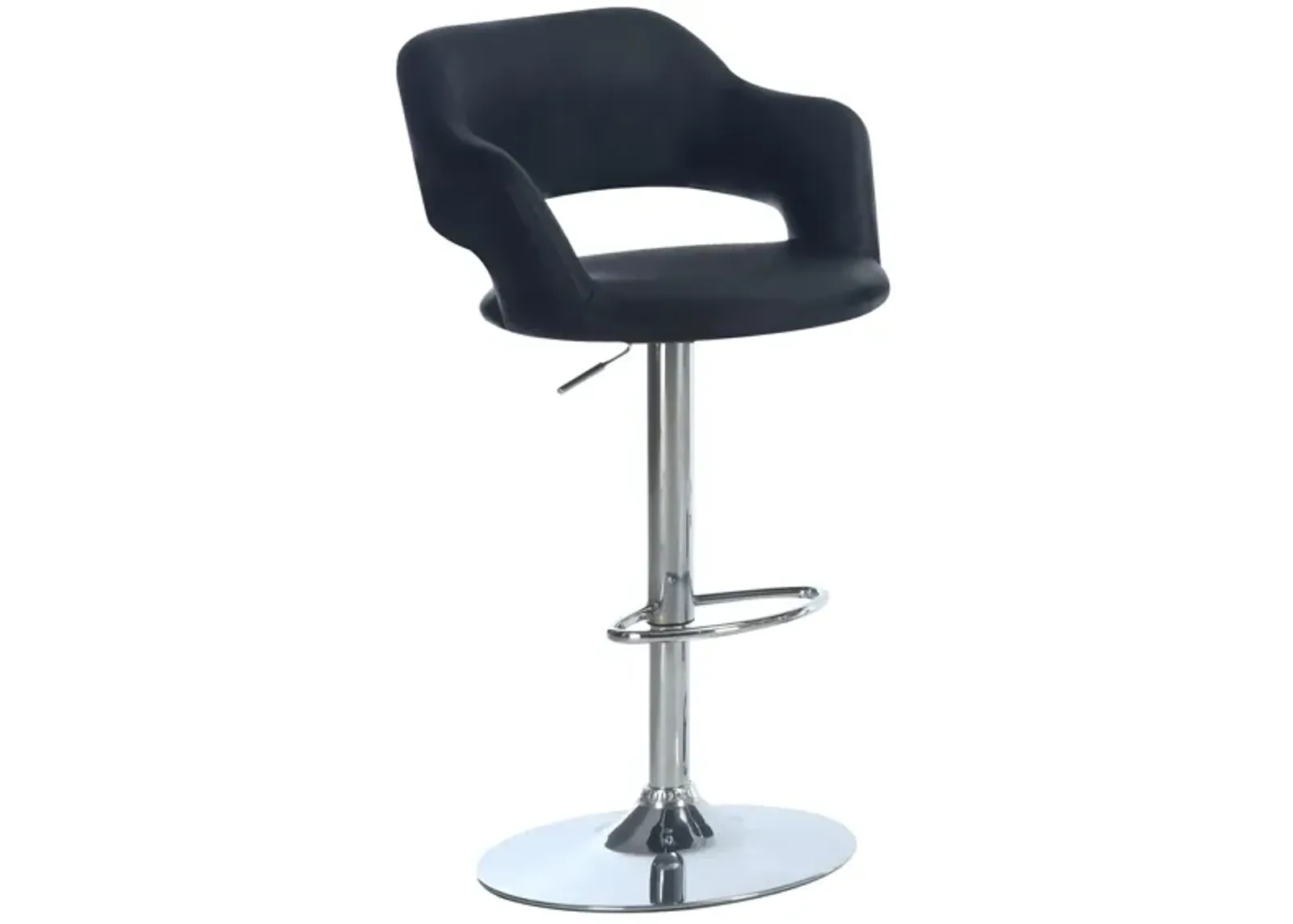 Airmont Adjustable Bar Stool in Chrome/Black by Monarch Specialties