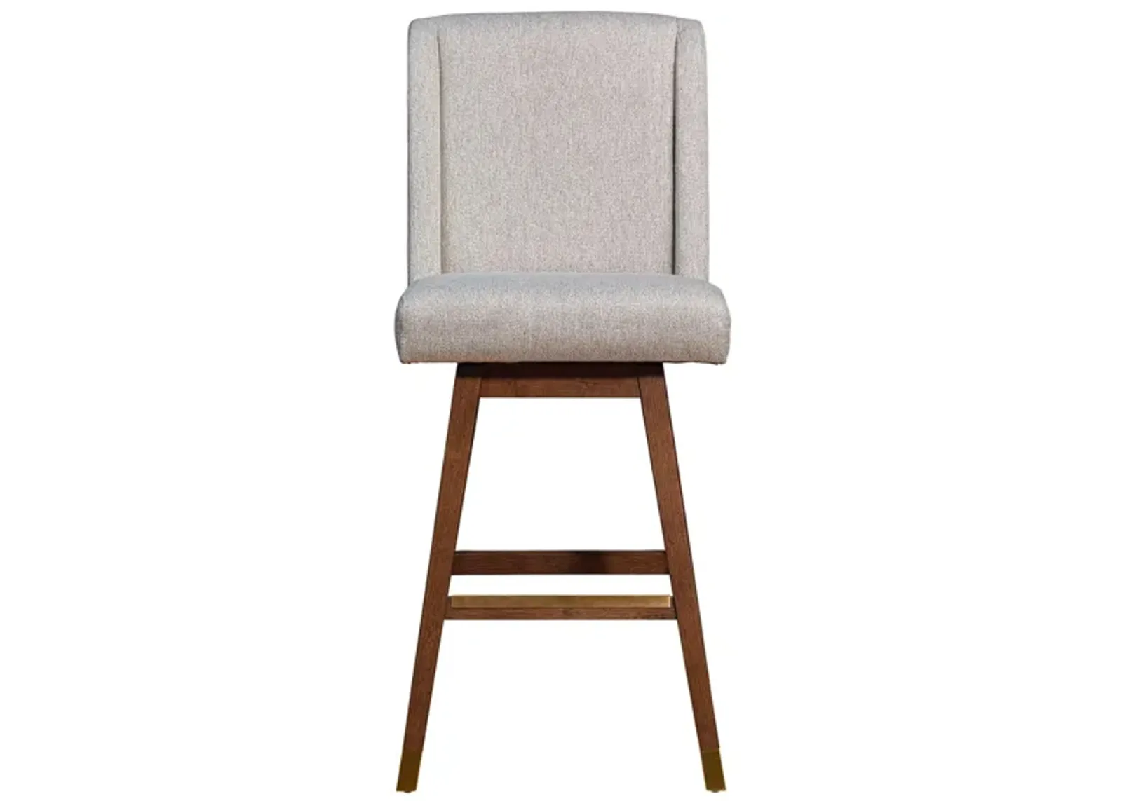 Stancoste Swivel Bar Stool in Brown Oak by Armen Living