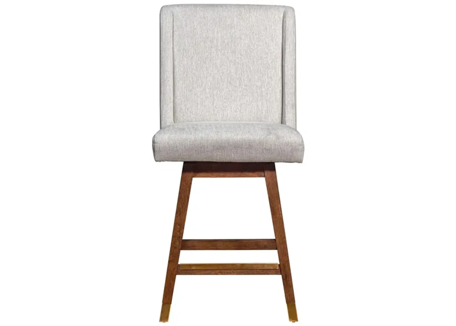 Stancoste Swivel Counter Stool in Brown Oak by Armen Living