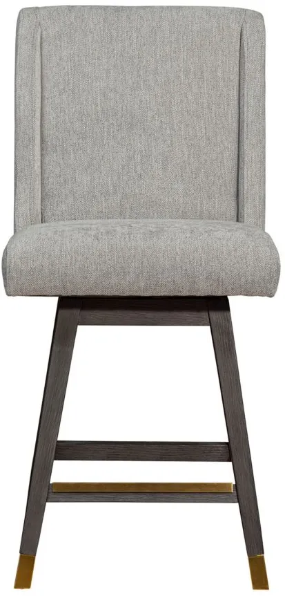 Stancoste Swivel Counter Stool in Grey Oak by Armen Living