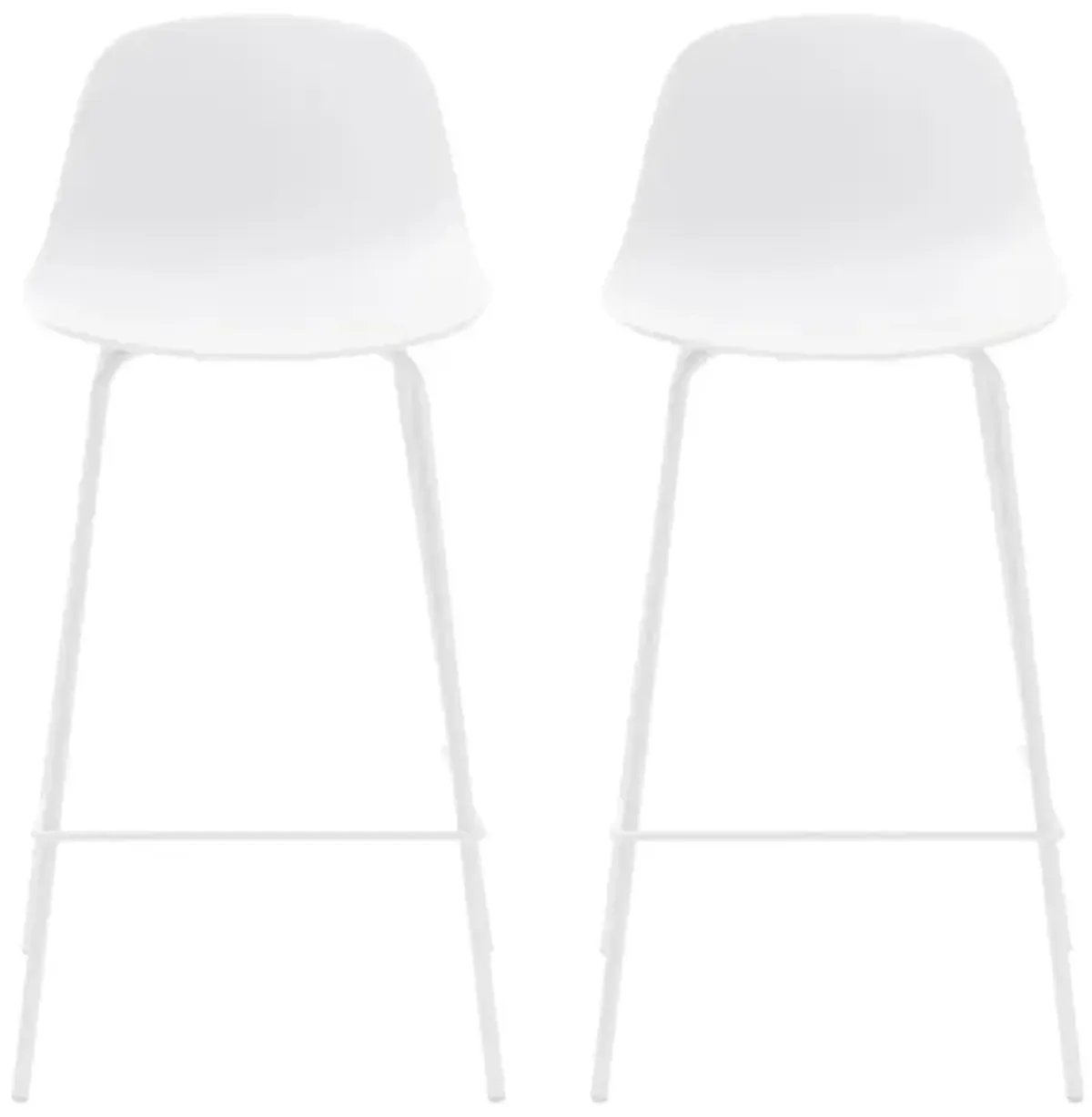 Whitby Counter Stools- Set of 2 in White by Unique Furniture