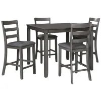 Bridson 5-pc. Counter Height Dining Set in Gray by Ashley Furniture