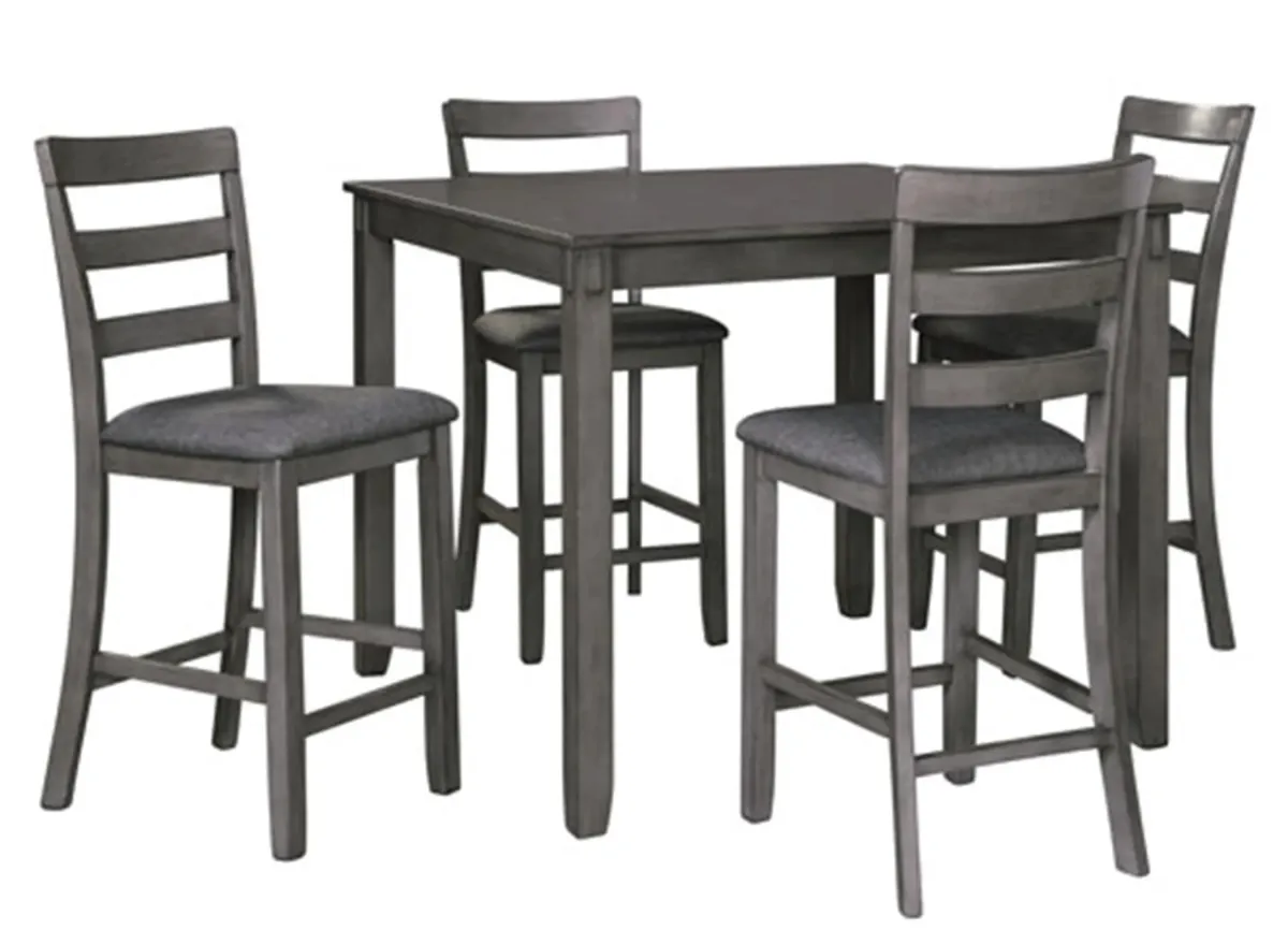 Bridson 5-pc. Counter Height Dining Set in Gray by Ashley Furniture