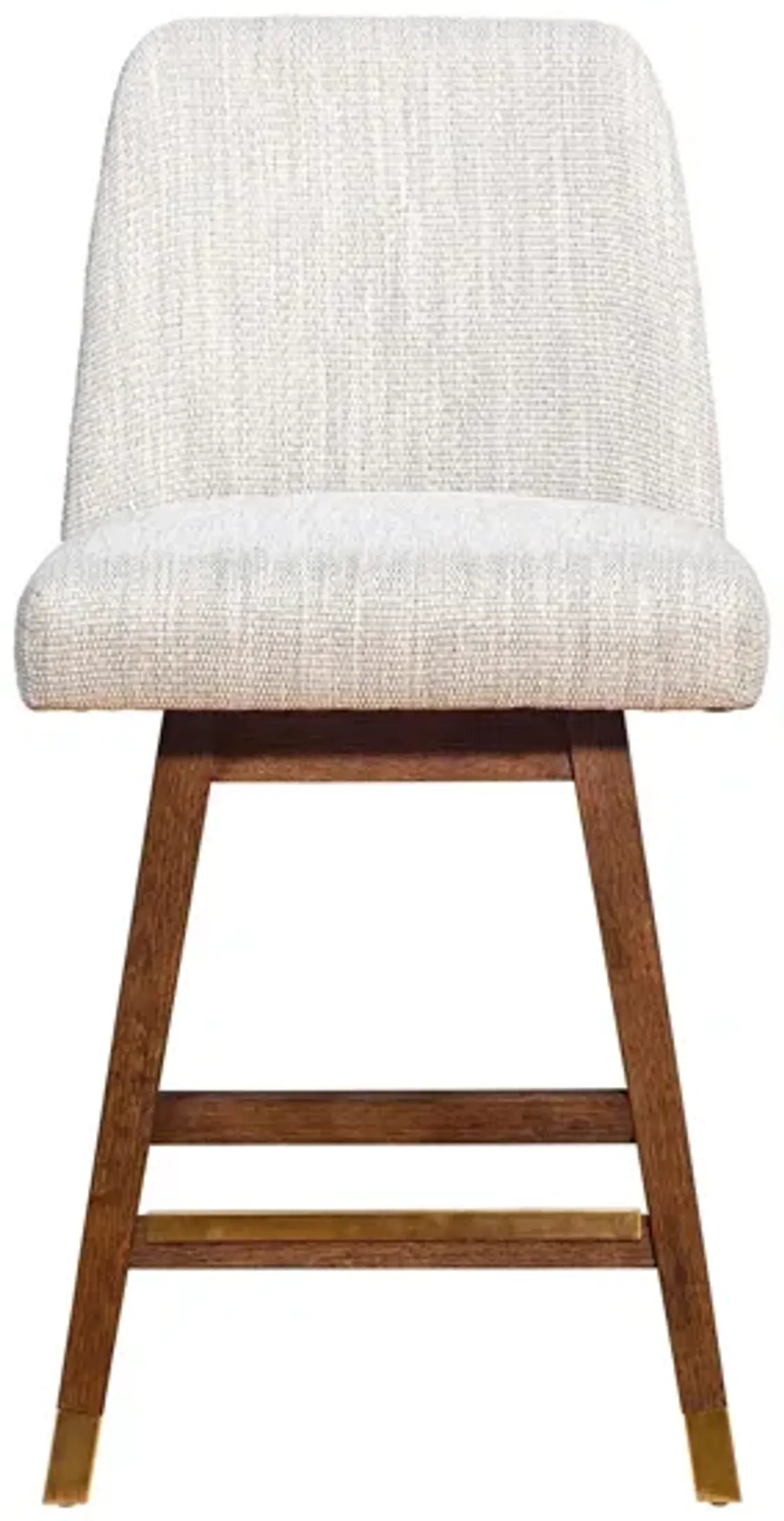 Amalie Swivel Counter Stool in Brown Oak by Armen Living