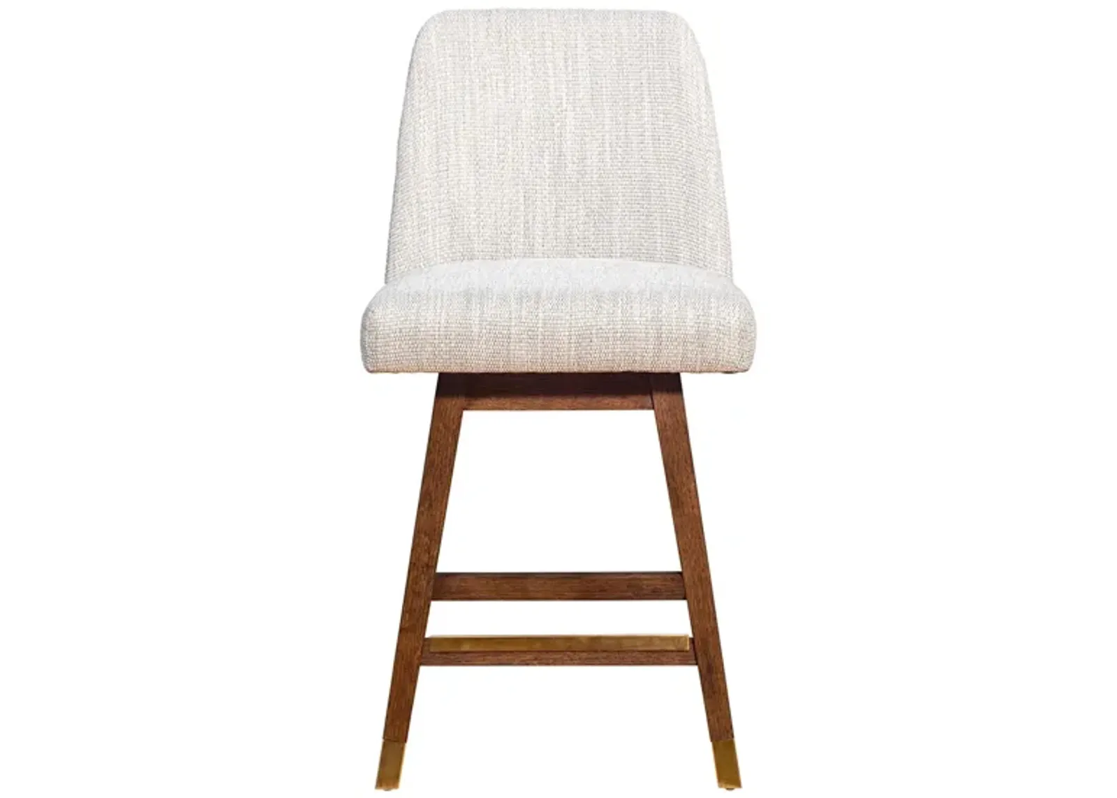 Amalie Swivel Counter Stool in Brown Oak by Armen Living