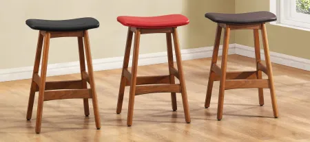 COUNTER HEIGHT STOOL RED in Matte Red by Homelegance