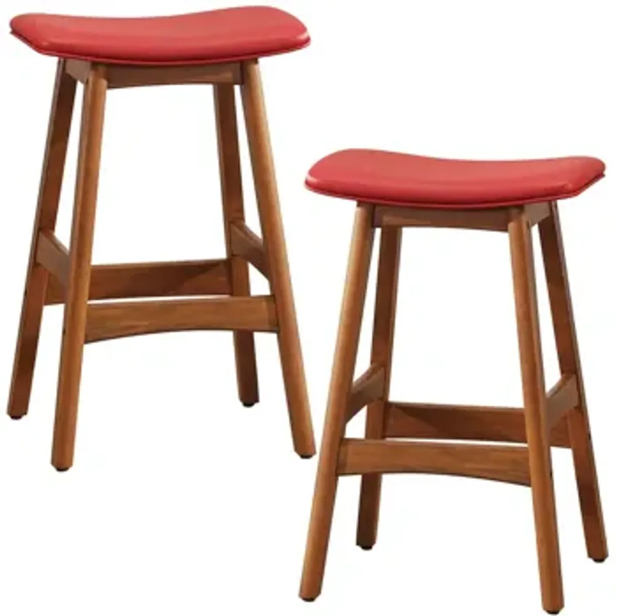 Shapel Counter Height Stool in Matte Red by Homelegance