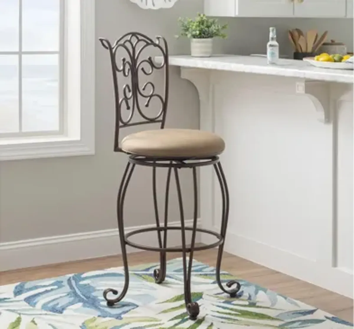 Gathered Bar Stool