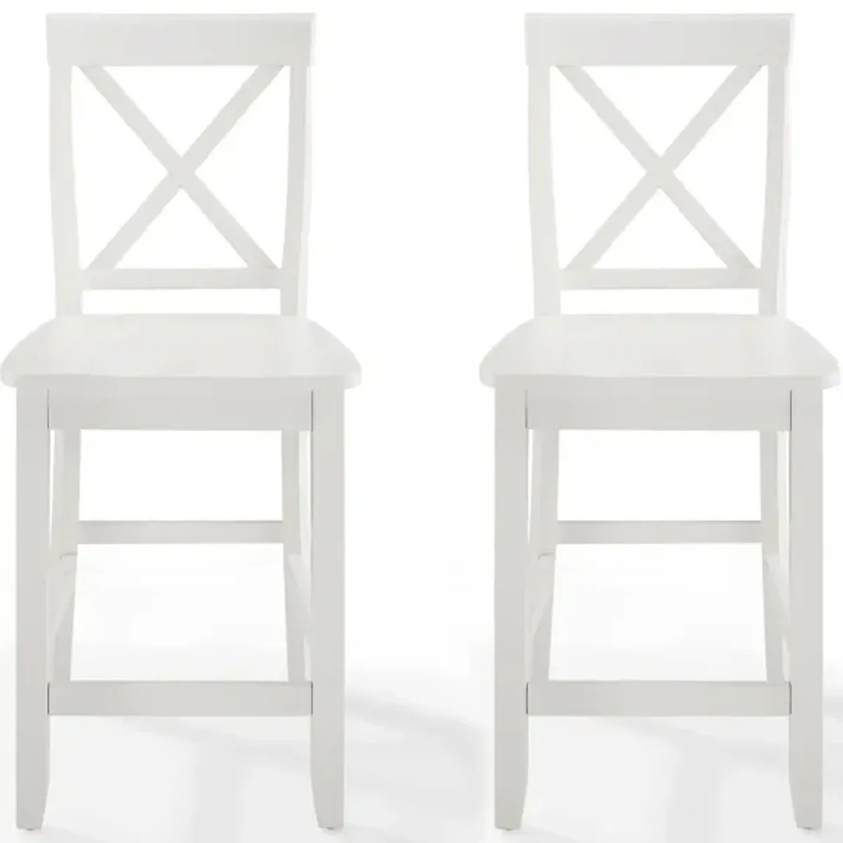 X-Back Counter Stool - Set of 2 in White by Crosley Brands