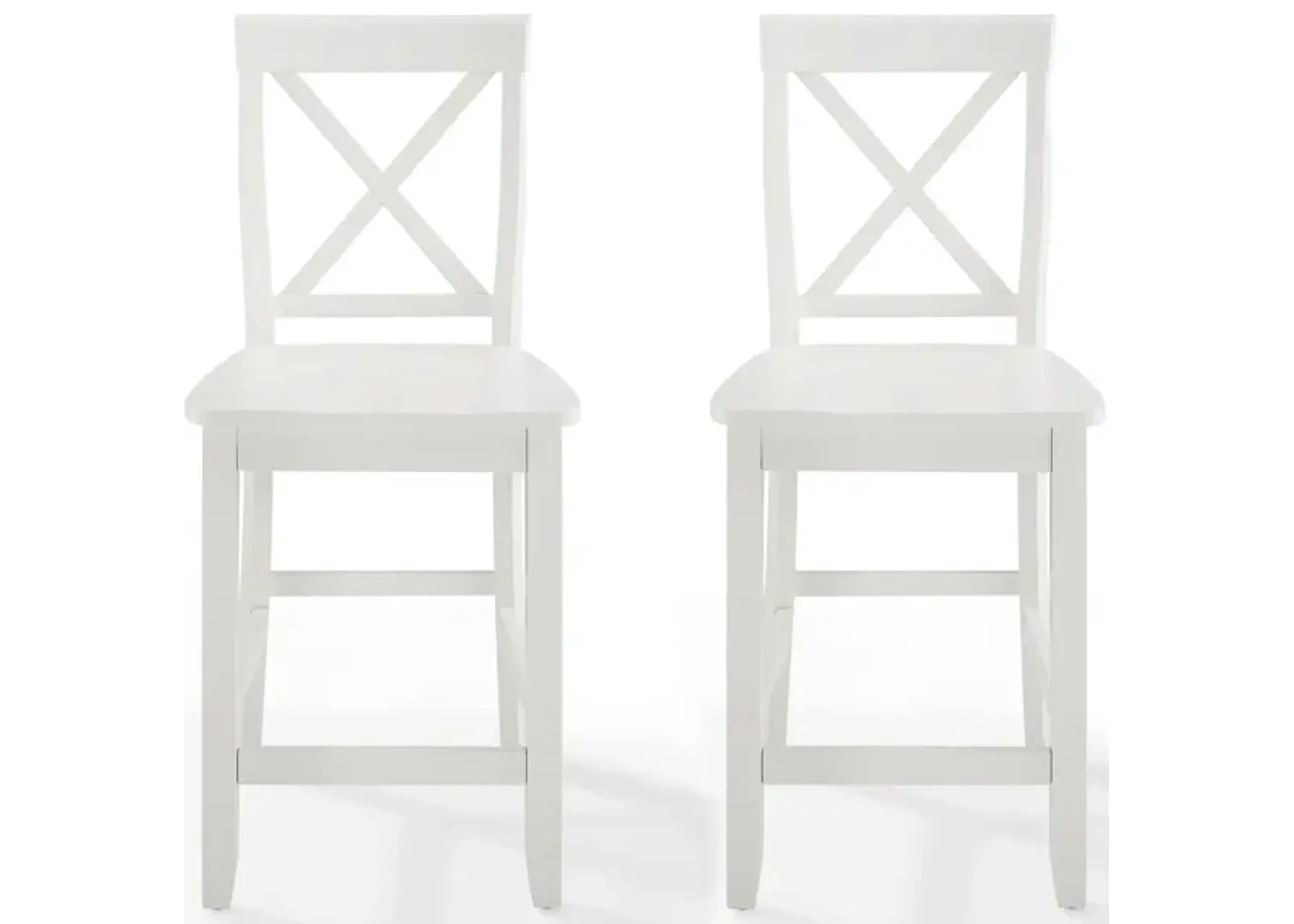 X-Back Counter Stool - Set of 2 in White by Crosley Brands