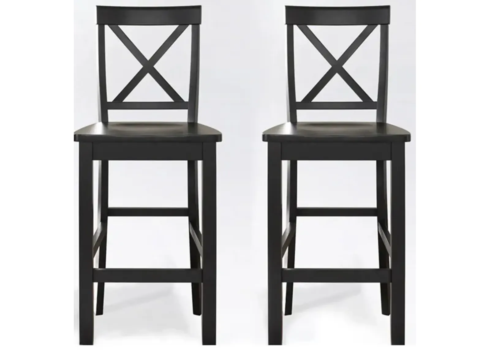 X-Back Bar Stool - Set of 2 in Black by Crosley Brands