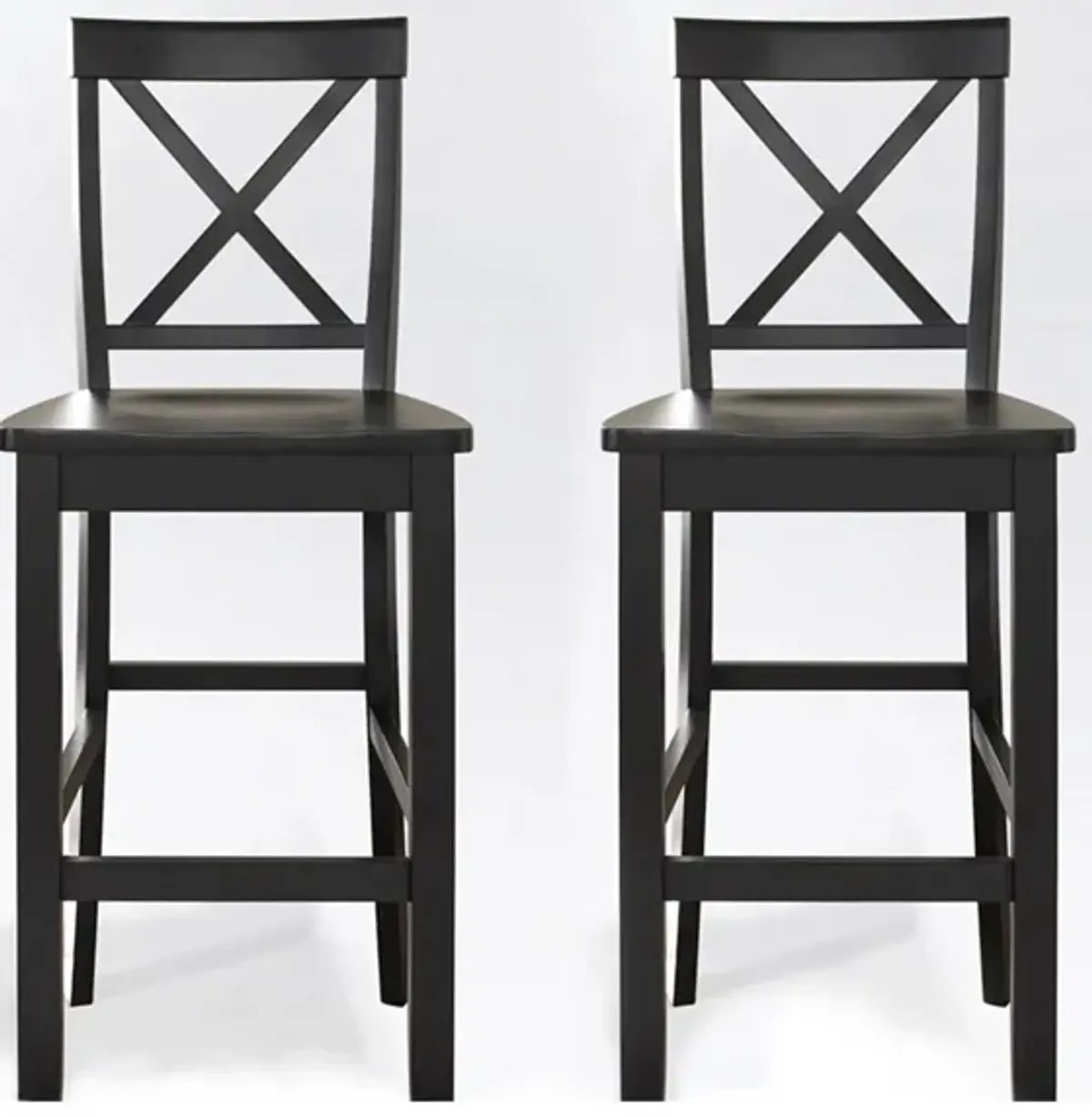 X-Back Bar Stool - Set of 2 in Black by Crosley Brands