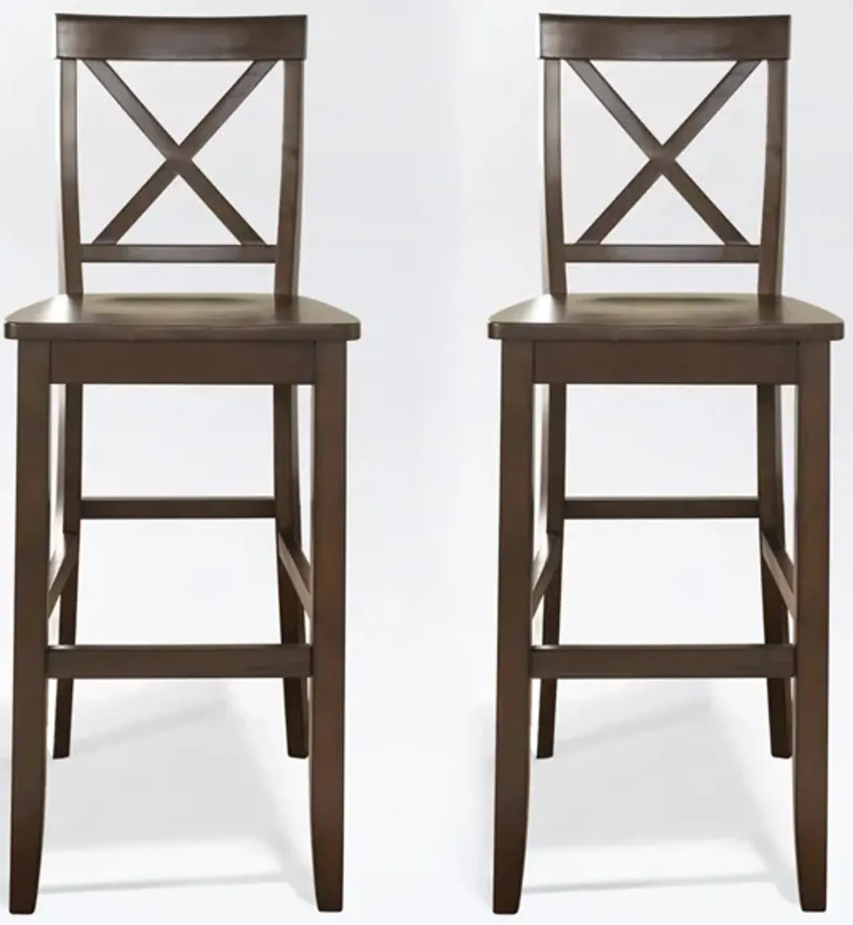 X-Back Bar Stool - Set of 2 in Mahogany by Crosley Brands