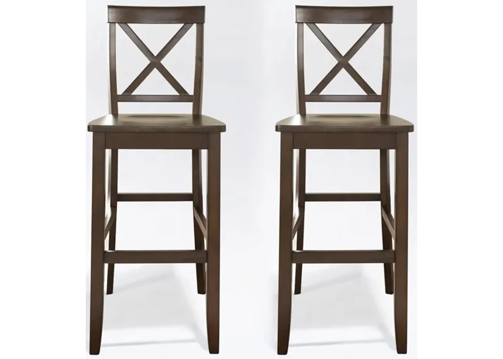 X-Back Bar Stool - Set of 2 in Mahogany by Crosley Brands