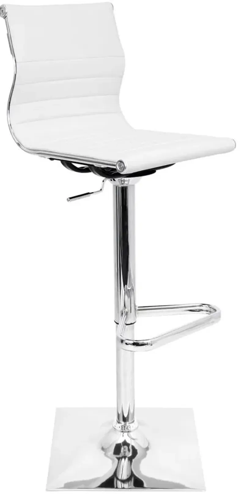 Master Adjustable-Height Bar Stool in White by Lumisource