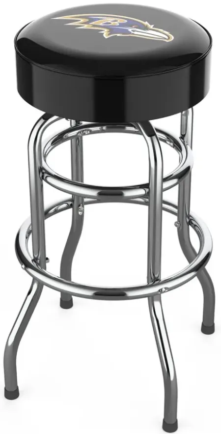 NFL Backless Swivel Bar Stool in Baltimore Ravens by Imperial International