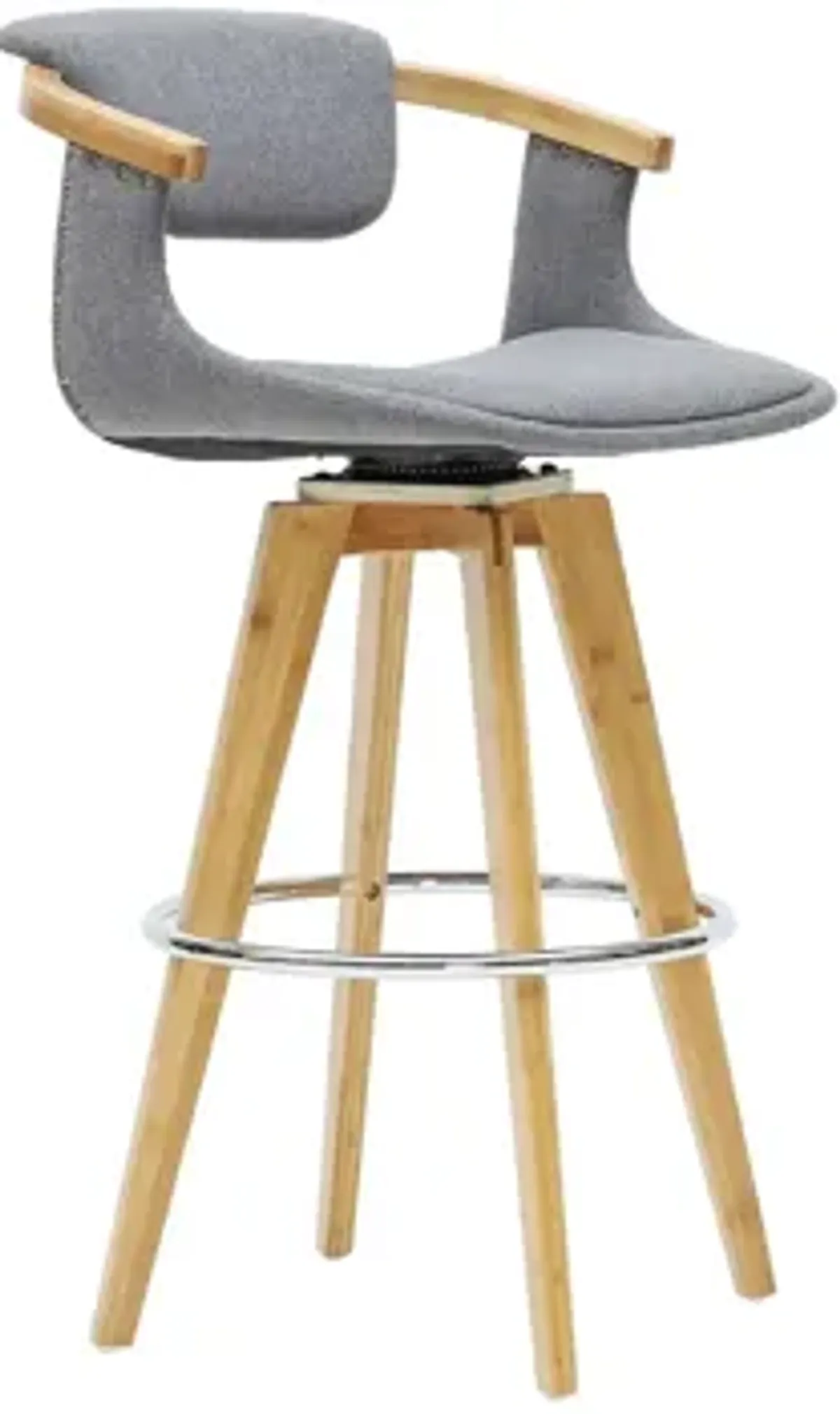 Darwin Fabric Bamboo Counter Stool