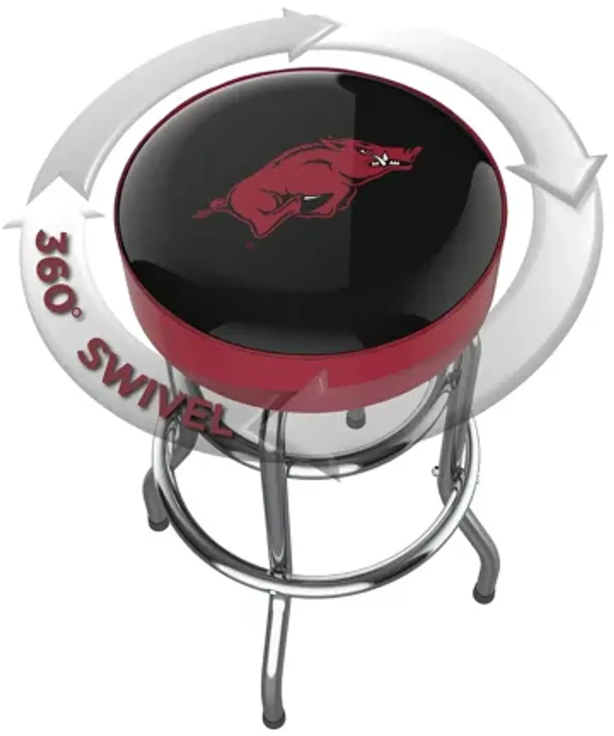 NCAA Backless Swivel Bar Stool