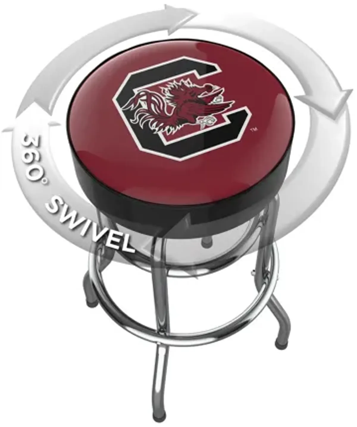 NCAA Backless Swivel Bar Stool