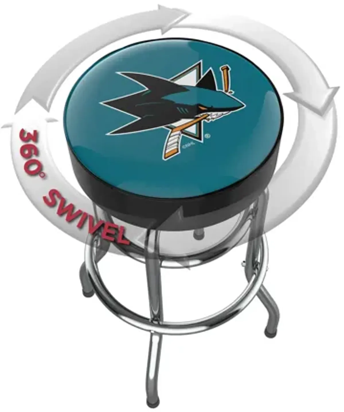 NHL Backless Swivel Bar Stool