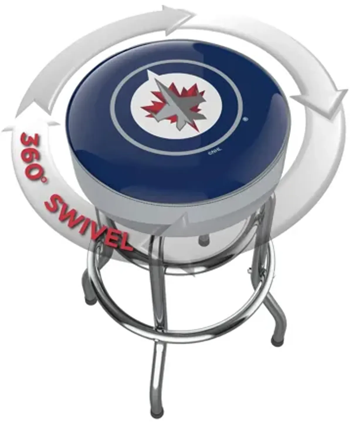 NHL Backless Swivel Bar Stool