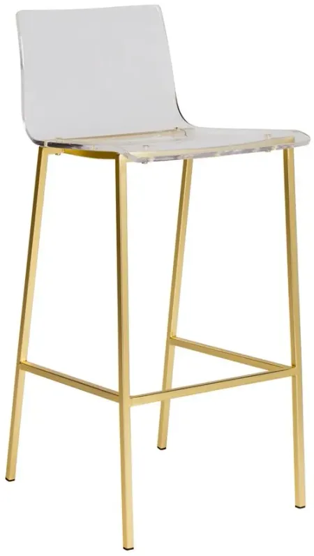 Chloe Bar Stool - Set of 2 in Clear by EuroStyle