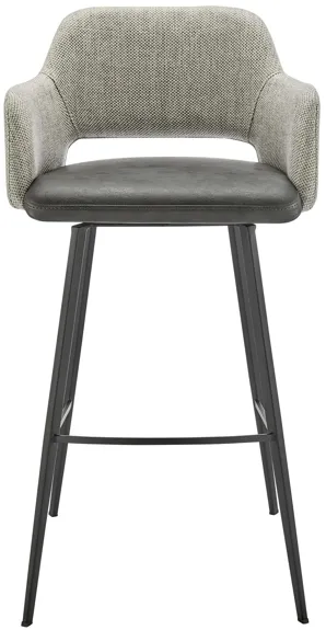 Desi Swivel Bar Stool in Dark Gray by EuroStyle