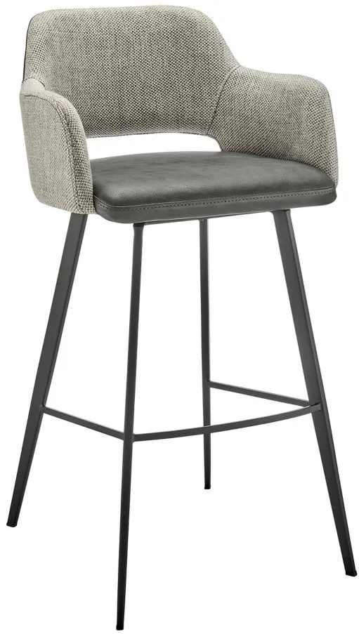 Desi Swivel Bar Stool in Dark Gray by EuroStyle