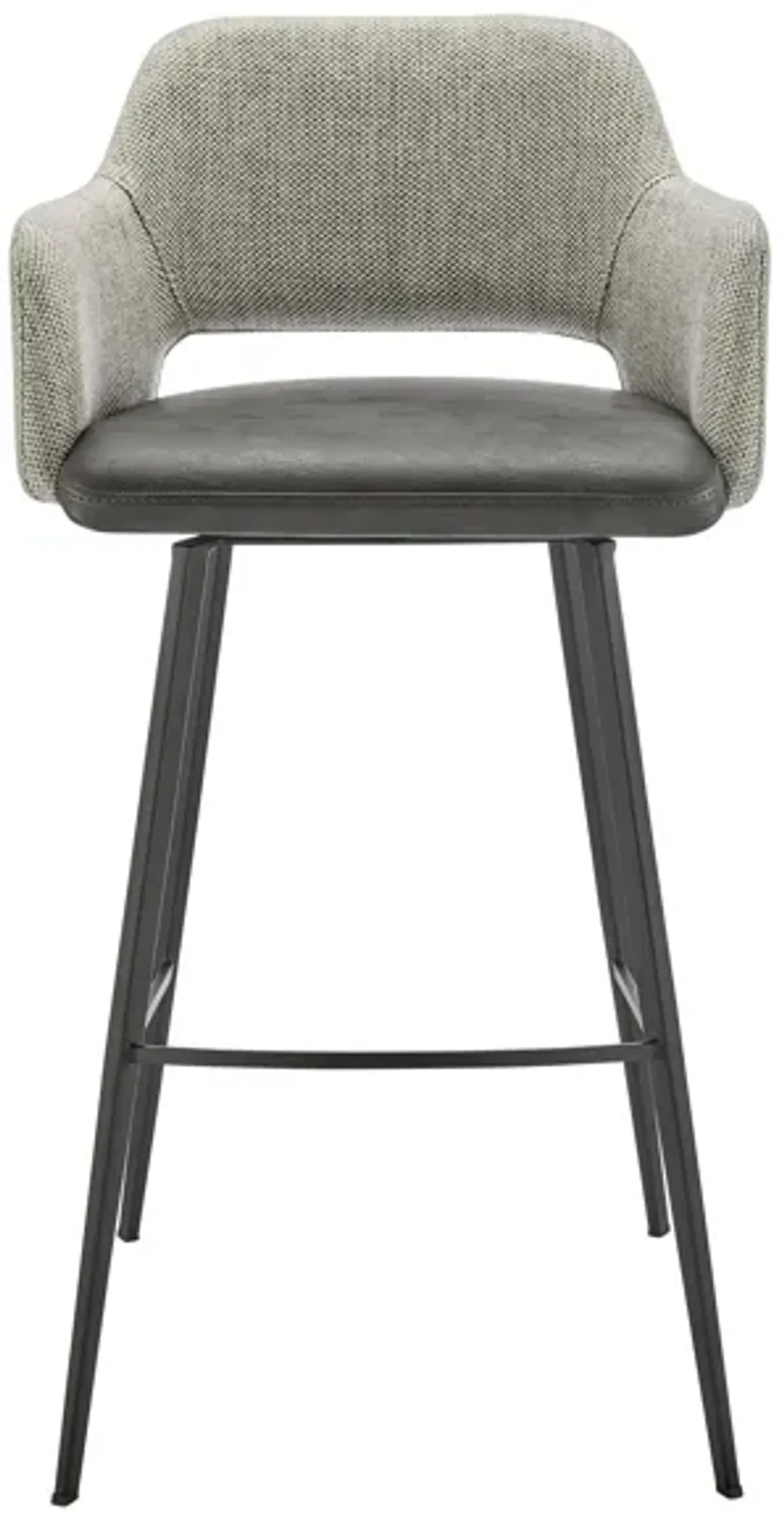 Desi Swivel Bar Stool in Dark Gray by EuroStyle