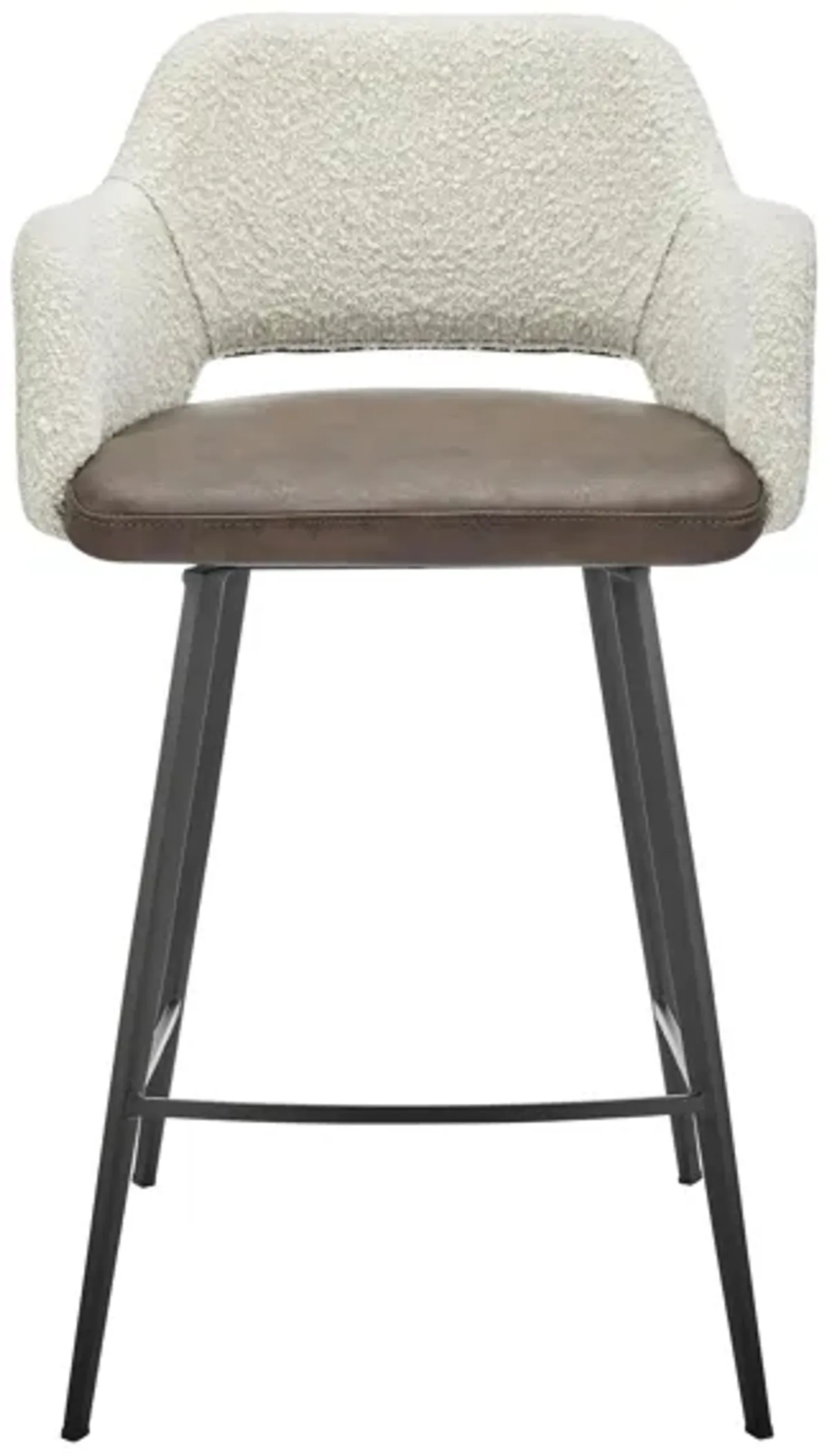 Desi Swivel Counter Stool in Ivory by EuroStyle