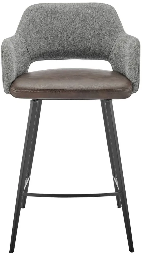 Desi Swivel Counter Stool in Light Brown by EuroStyle