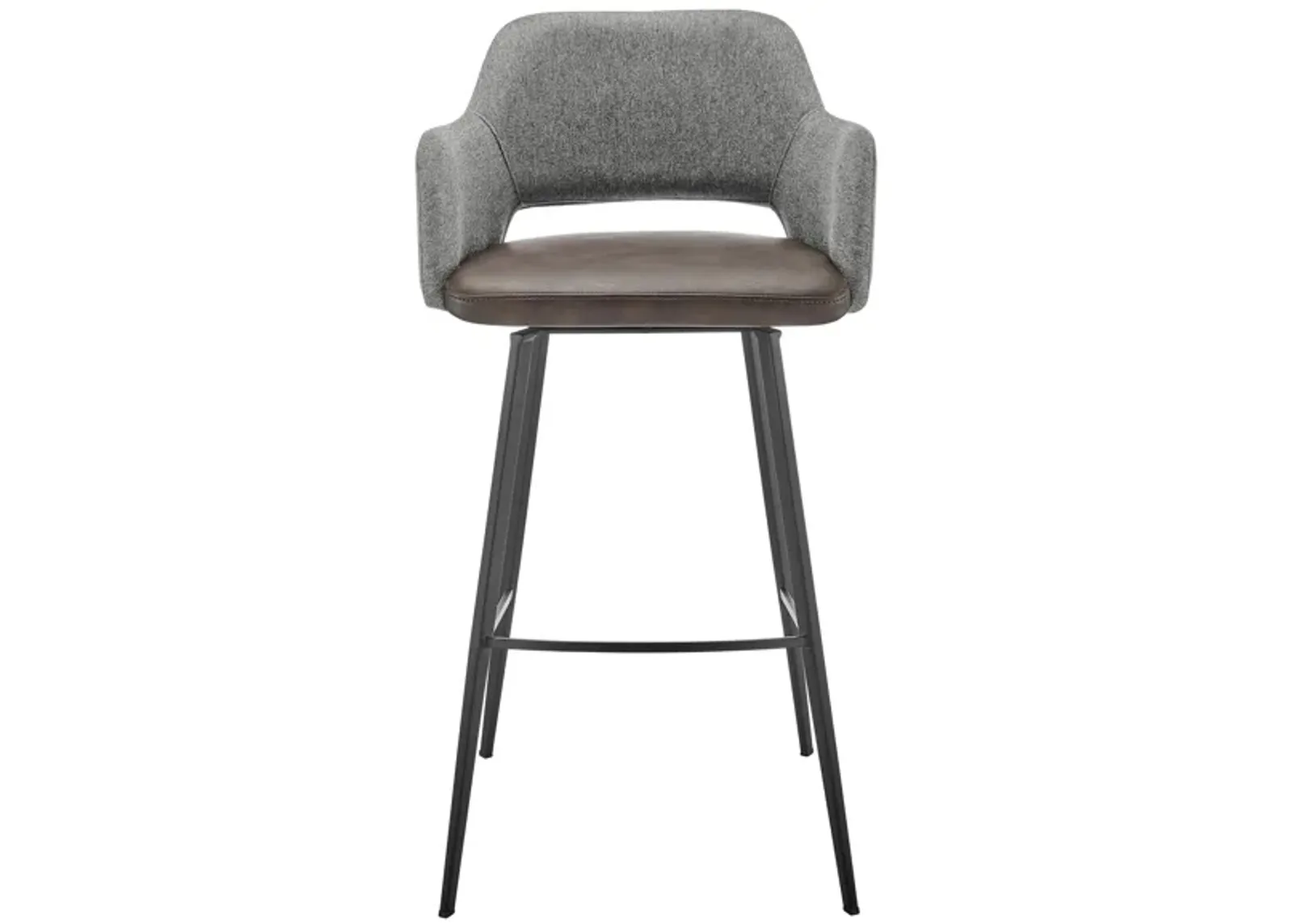 Desi Swivel Bar Stool in Light Brown by EuroStyle