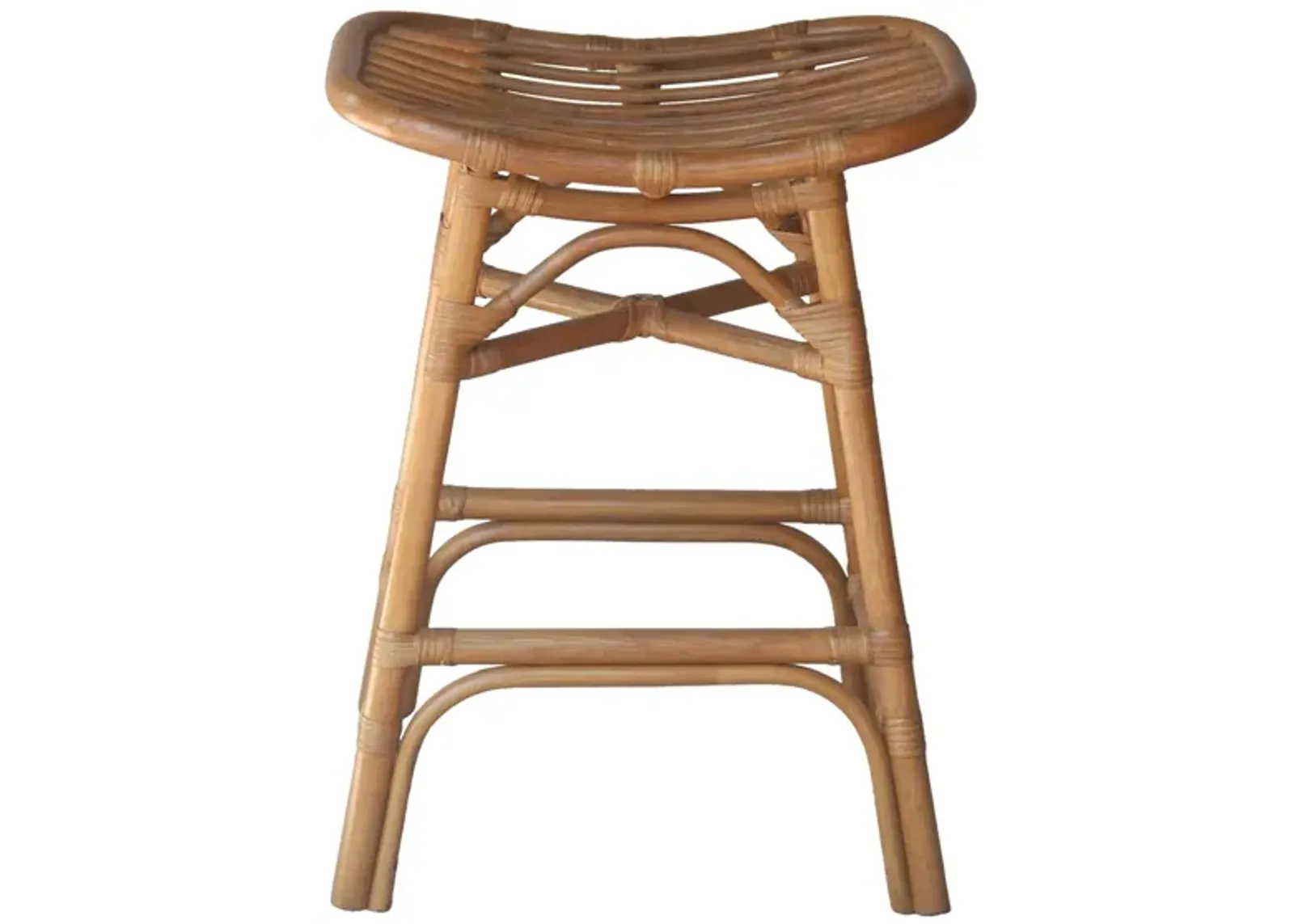 Damara Rattan Counter Stool in Canary Brown by New Pacific Direct