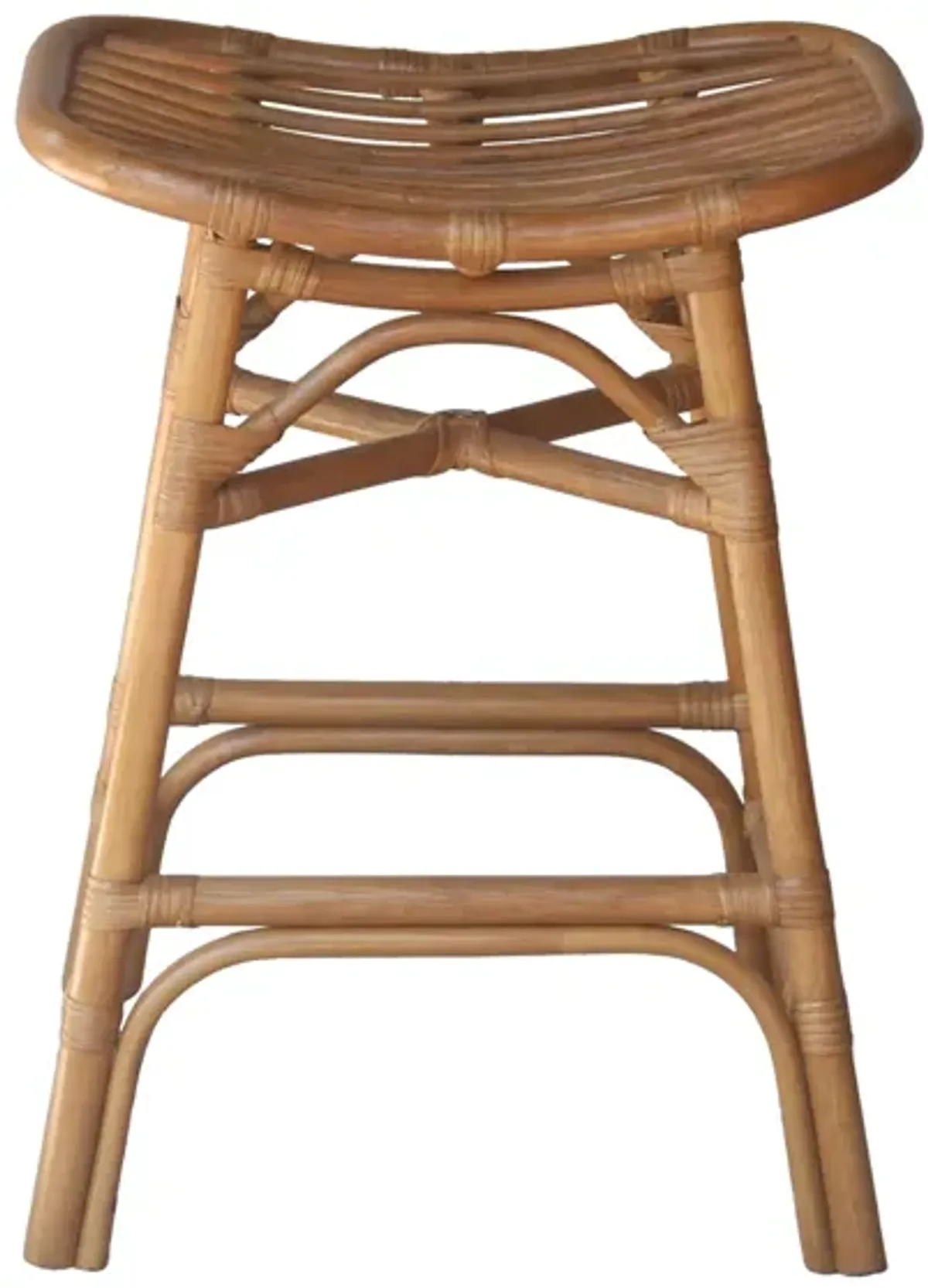 Damara Rattan Counter Stool in Canary Brown by New Pacific Direct