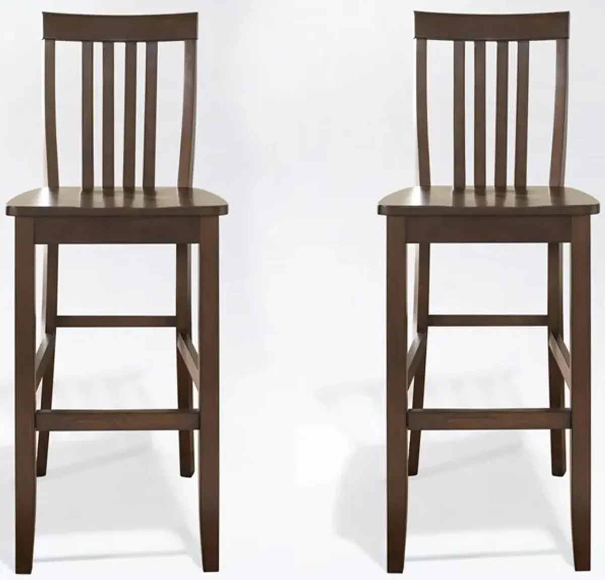 School House Bar Stool - Set of 2 in Mahogany by Crosley Brands