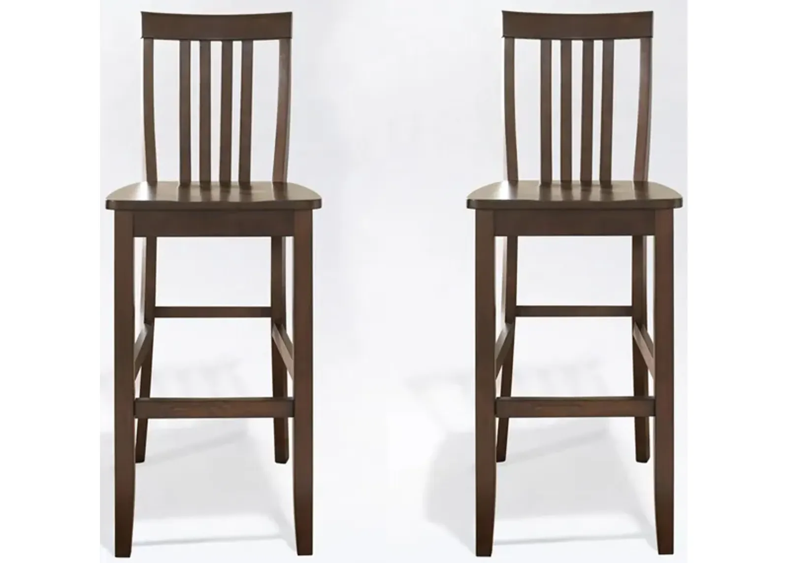 School House Bar Stool - Set of 2 in Mahogany by Crosley Brands