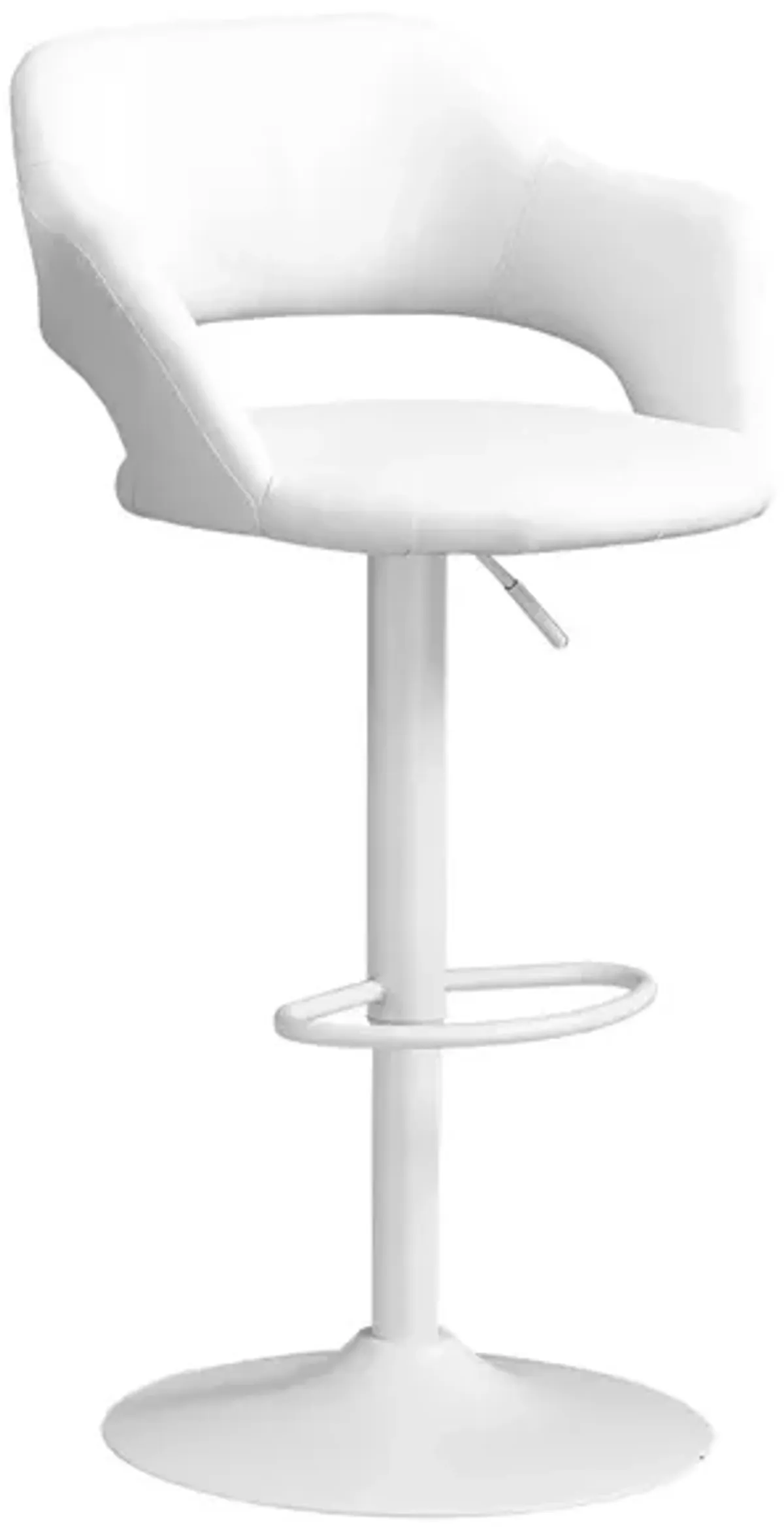 Airmont Adjustable Bar Stool in White by Monarch Specialties