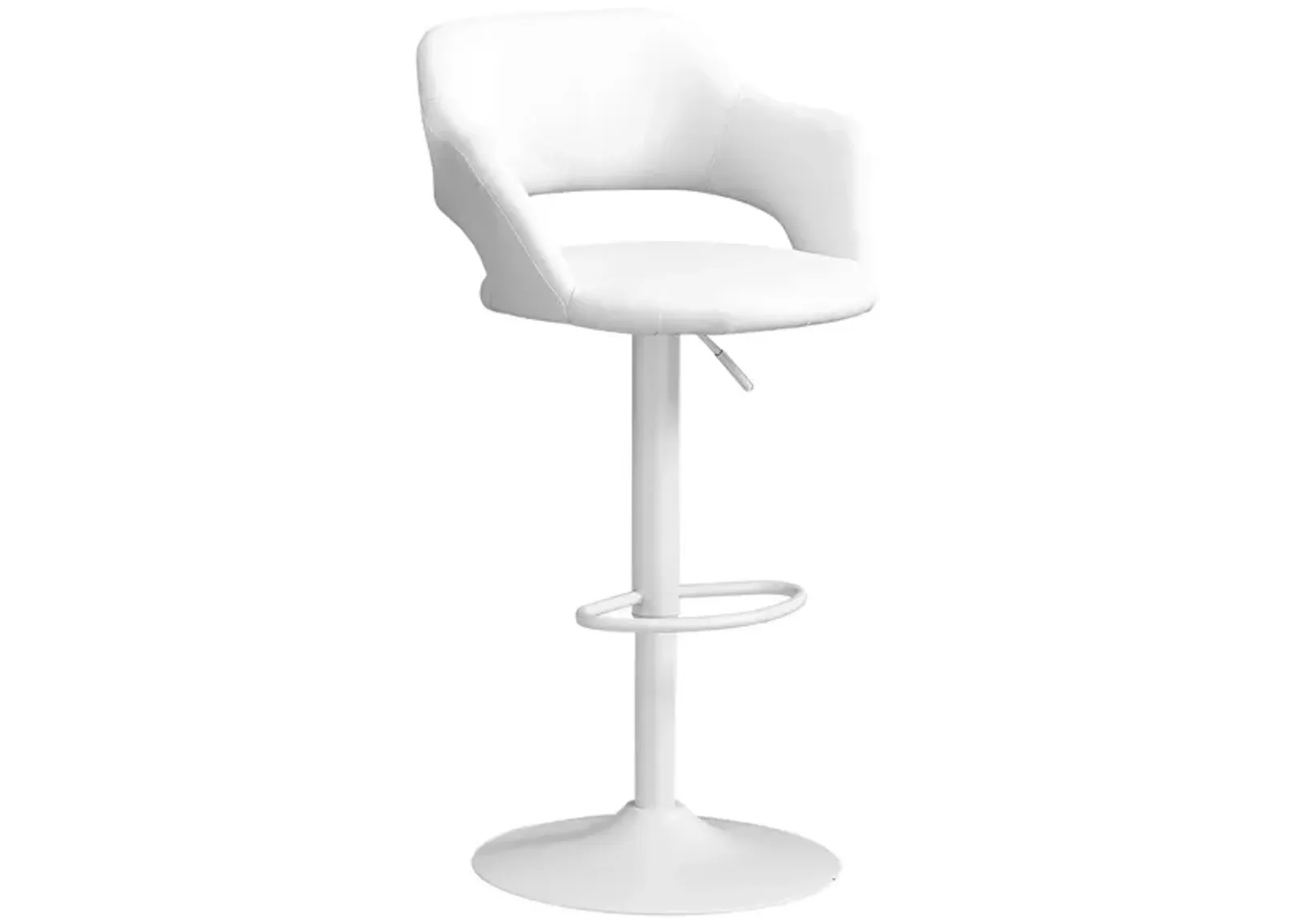 Airmont Adjustable Bar Stool in White by Monarch Specialties