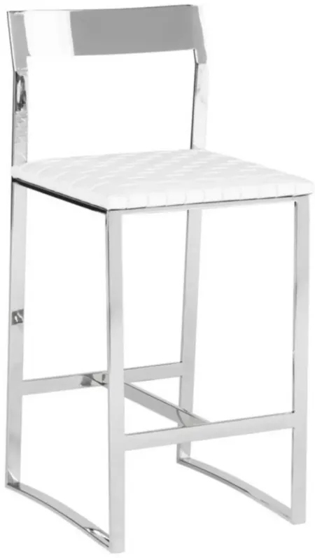 Camille Counter Stool in WHITE by Nuevo